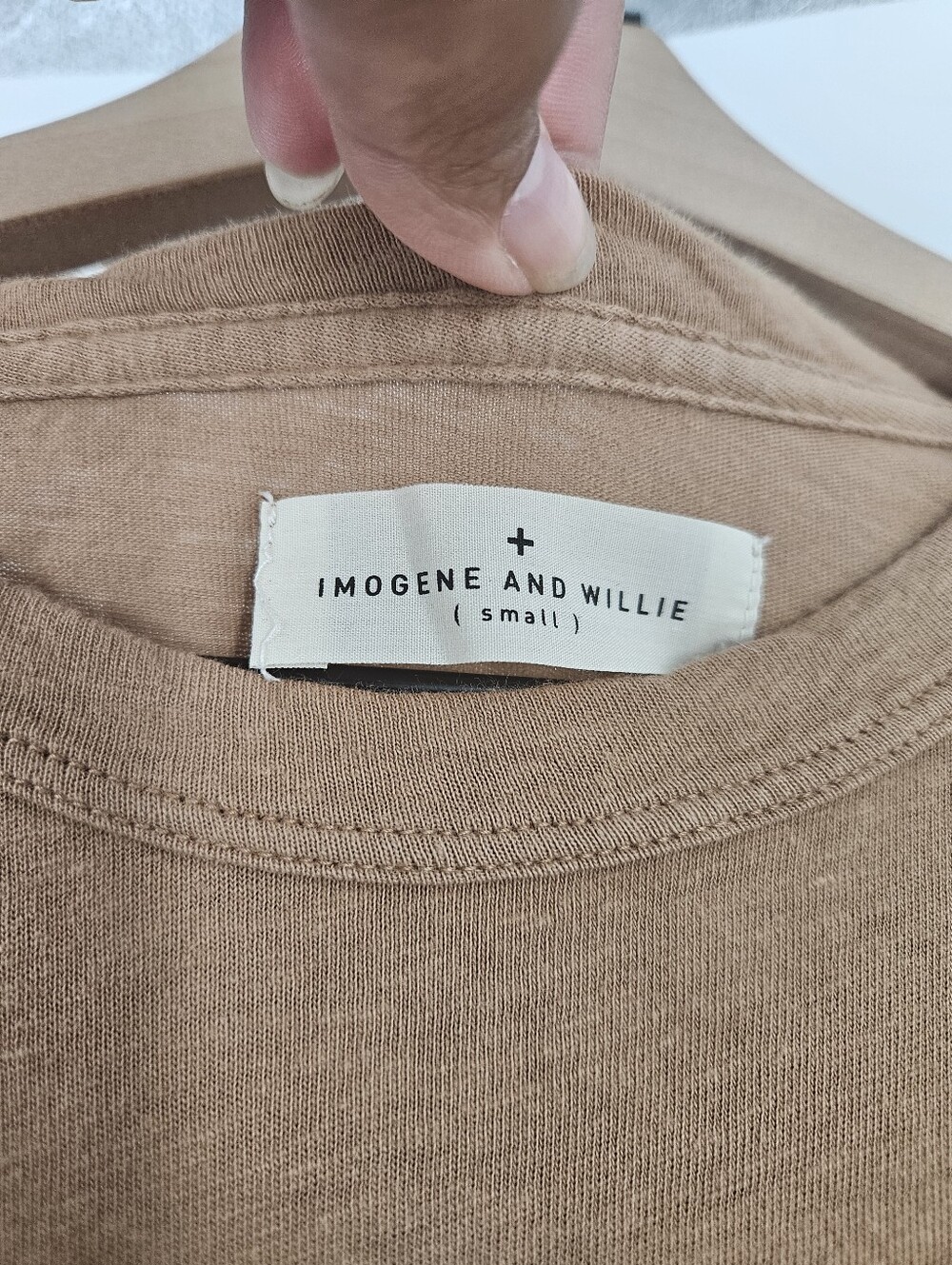 Imogene + Willie Tan The Plus Short Sleeve T-Shirt In Fatigue Brown - Picture 11 of 12